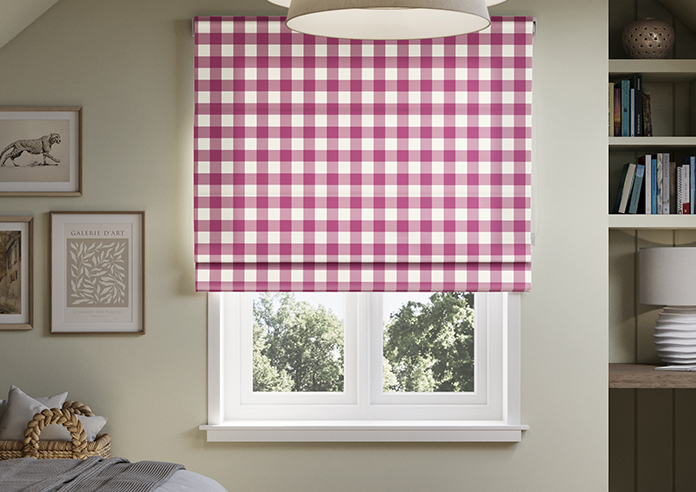 Gingham, Cosmos - Roman Blind - Image 3